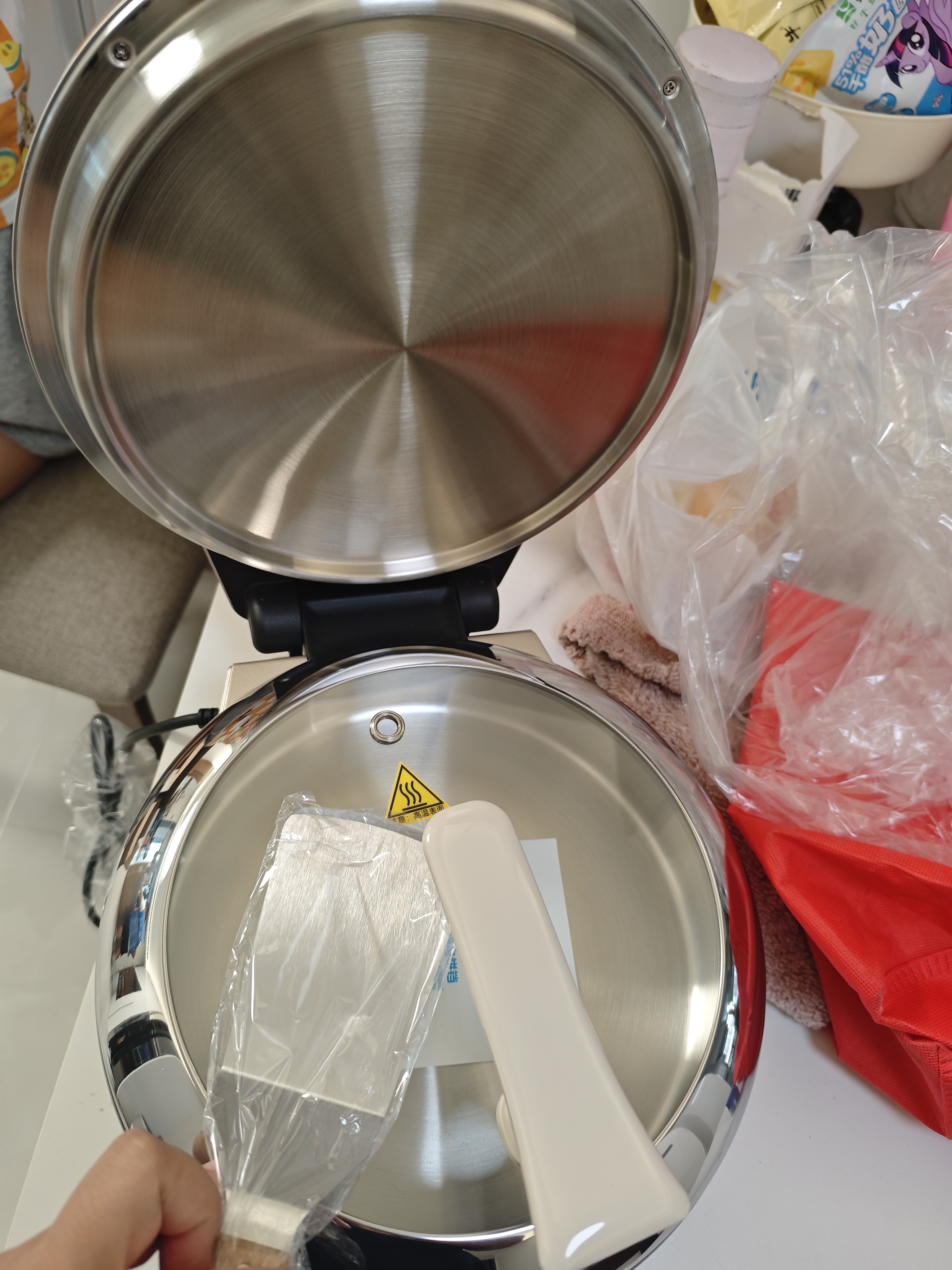 美的（Midea）电饼铛 小钢炮0涂层316L不锈钢电饼档 家庭用40mm超深双面加热 煎饼锅烤肉锅烙饼锅早餐机电煎锅s1 实拍图