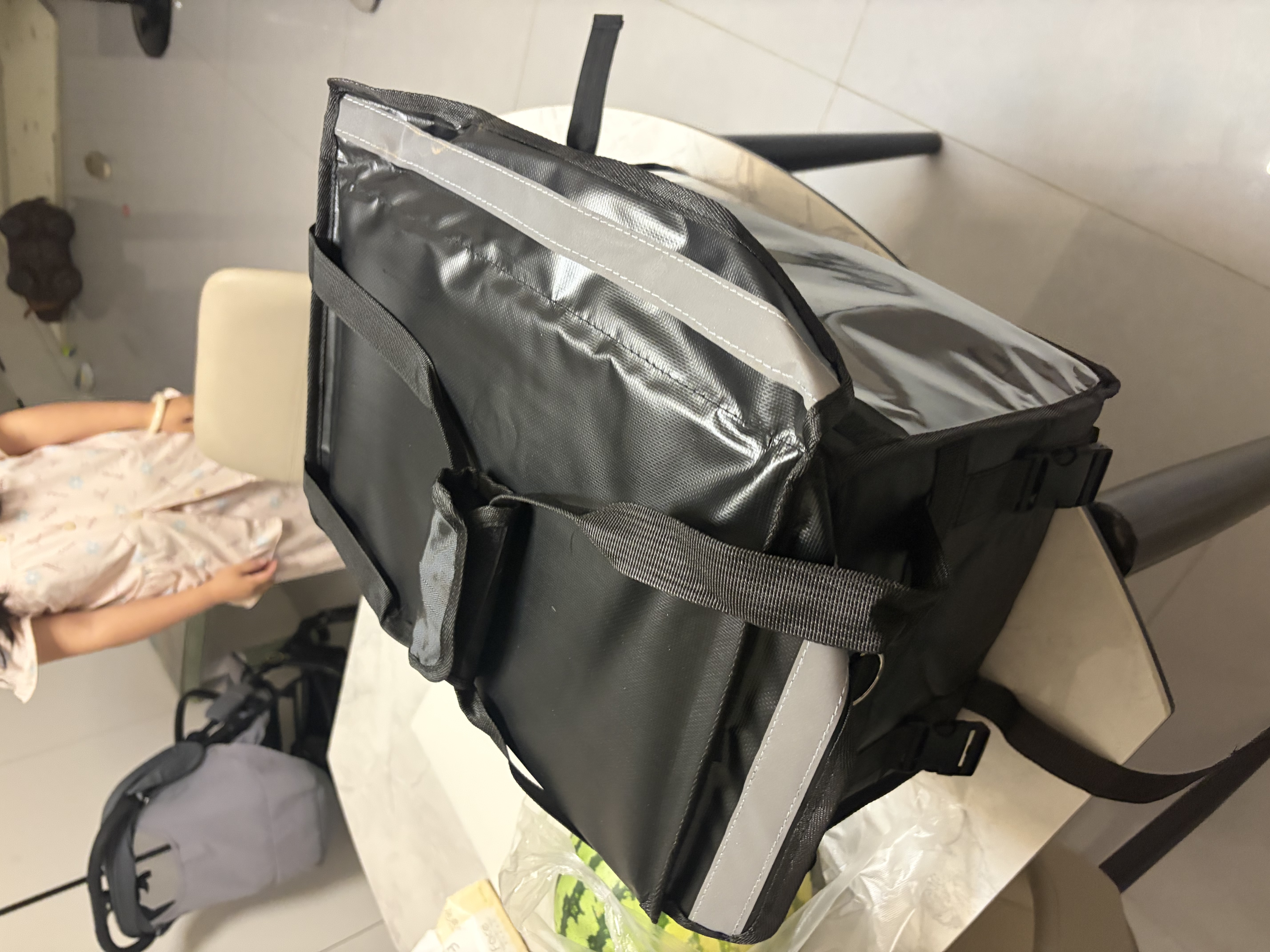 菱动力外卖箱子保温箱电动车送餐箱骑手泡沫箱保冷保热配送箱闪送跑腿 实拍图