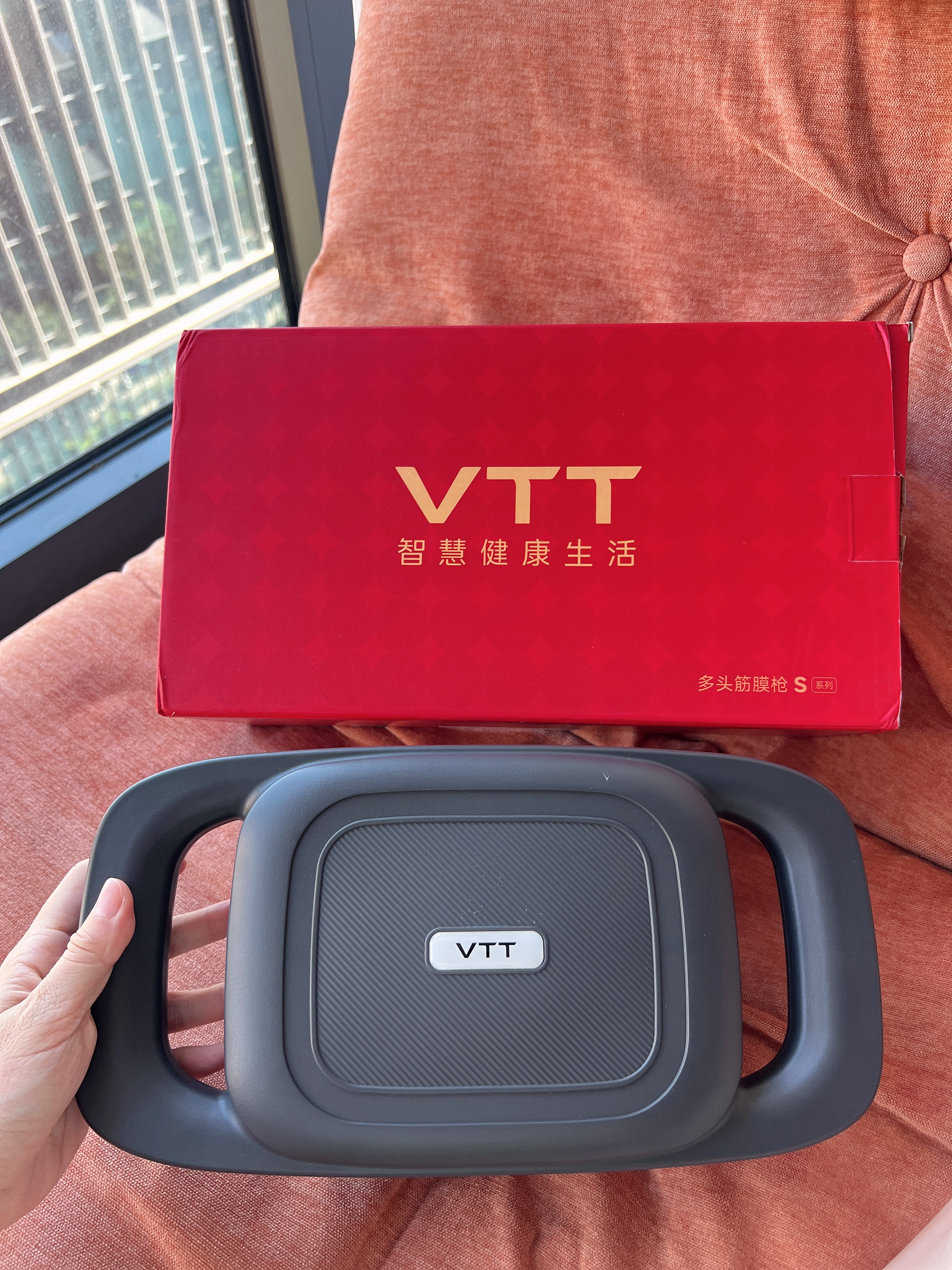 VTT德国大力金刚指十六头筋膜枪按摩器肩颈腰背全自动揉捏腿部全身深层肌肉电动颈膜小腿仪父亲节礼物 【16头顶配款】30档+动力锂电池+德国品牌电机灰 实拍图