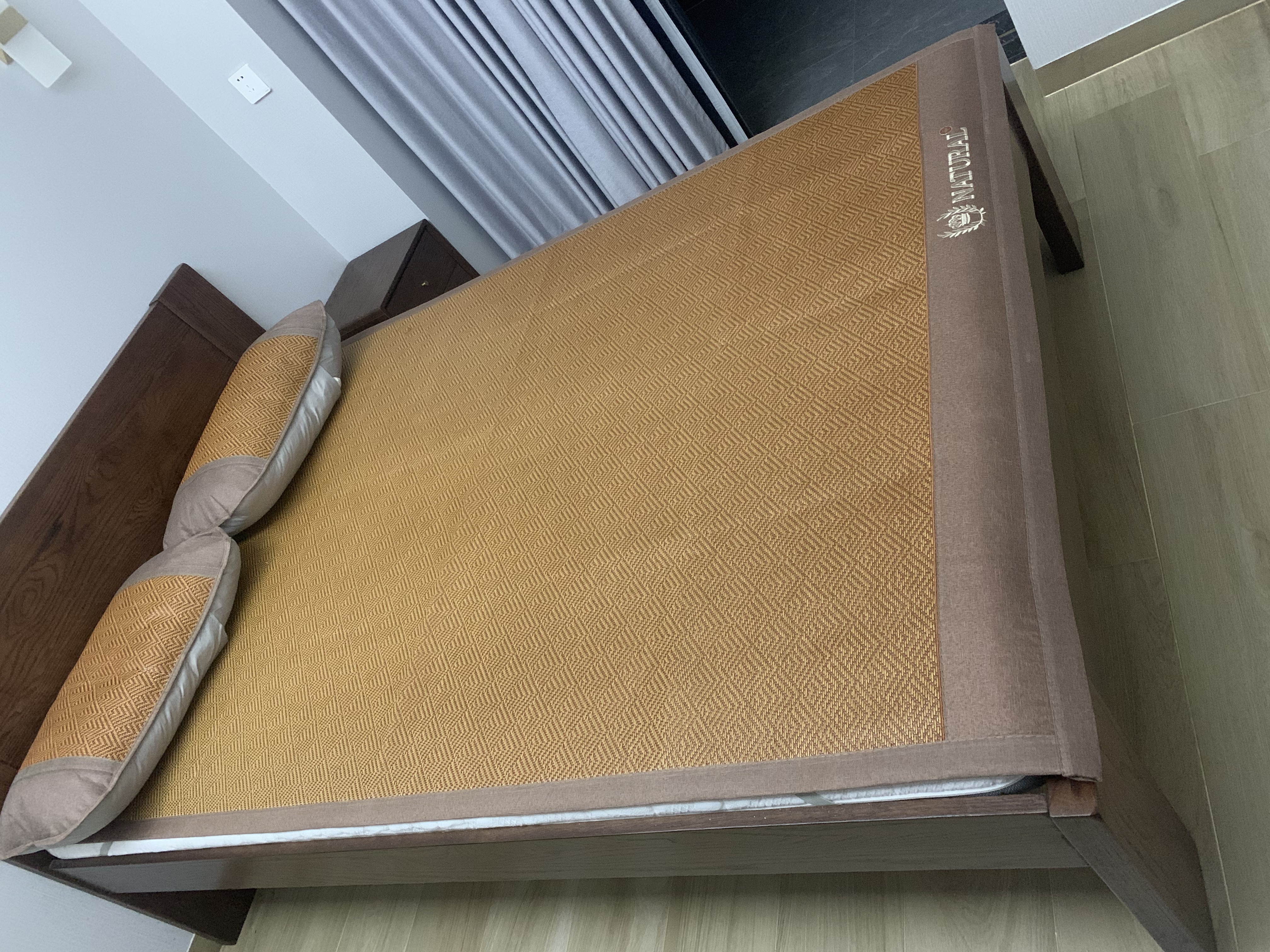 席师傅雅致凉席1.35x2米藤双单人三件套冰丝席子【可折叠 双面可用】 实拍图