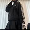 adidas休闲舒适三条纹立领夹克外套男装秋季阿迪达斯官方轻运动 黑色/白（推荐选大一码）   XS 实拍图