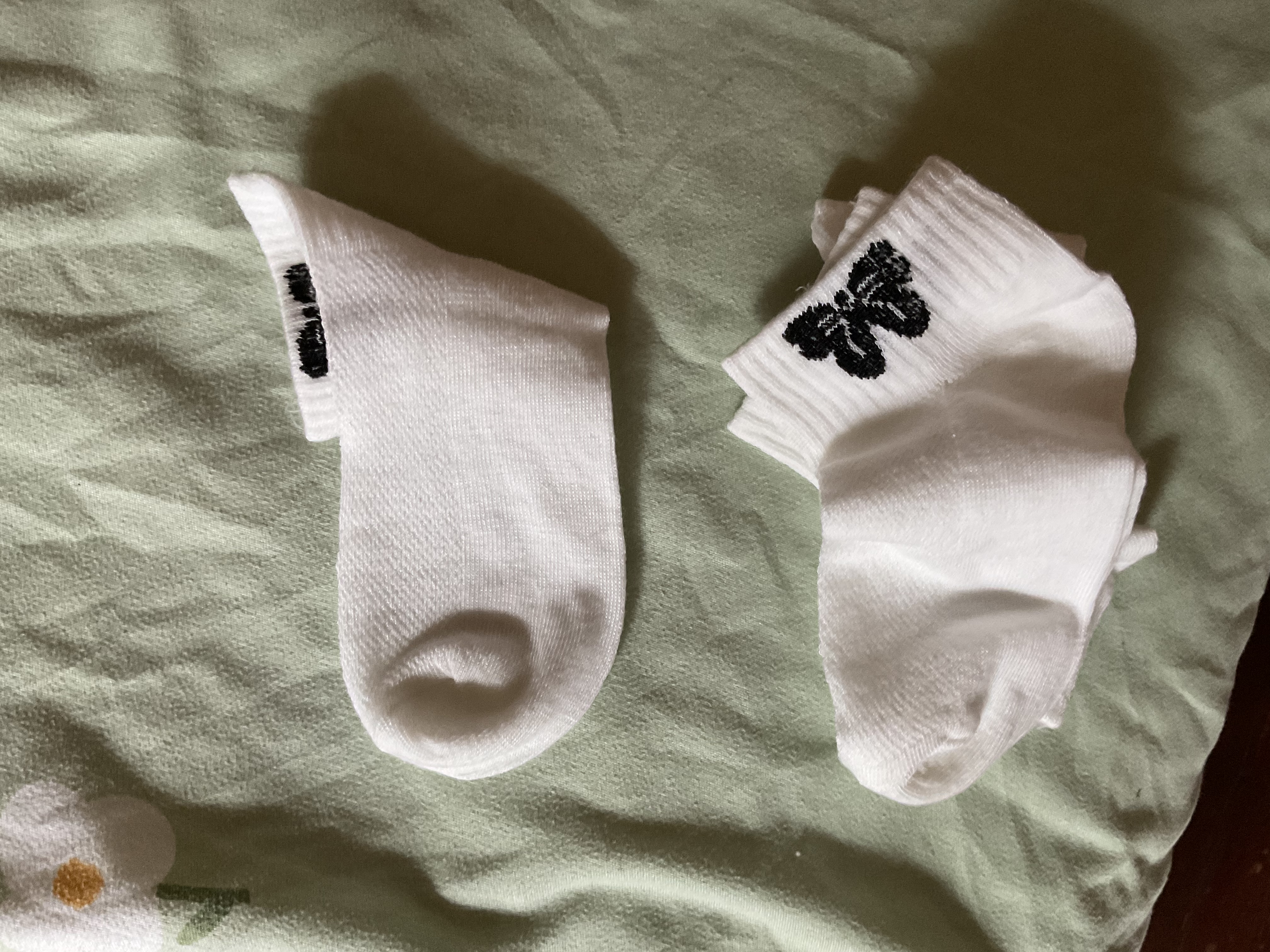 袜子女夏季薄款透气网眼浅口袜黑白蝴蝶可爱甜美学院风清凉袜 随机2双装 实拍图