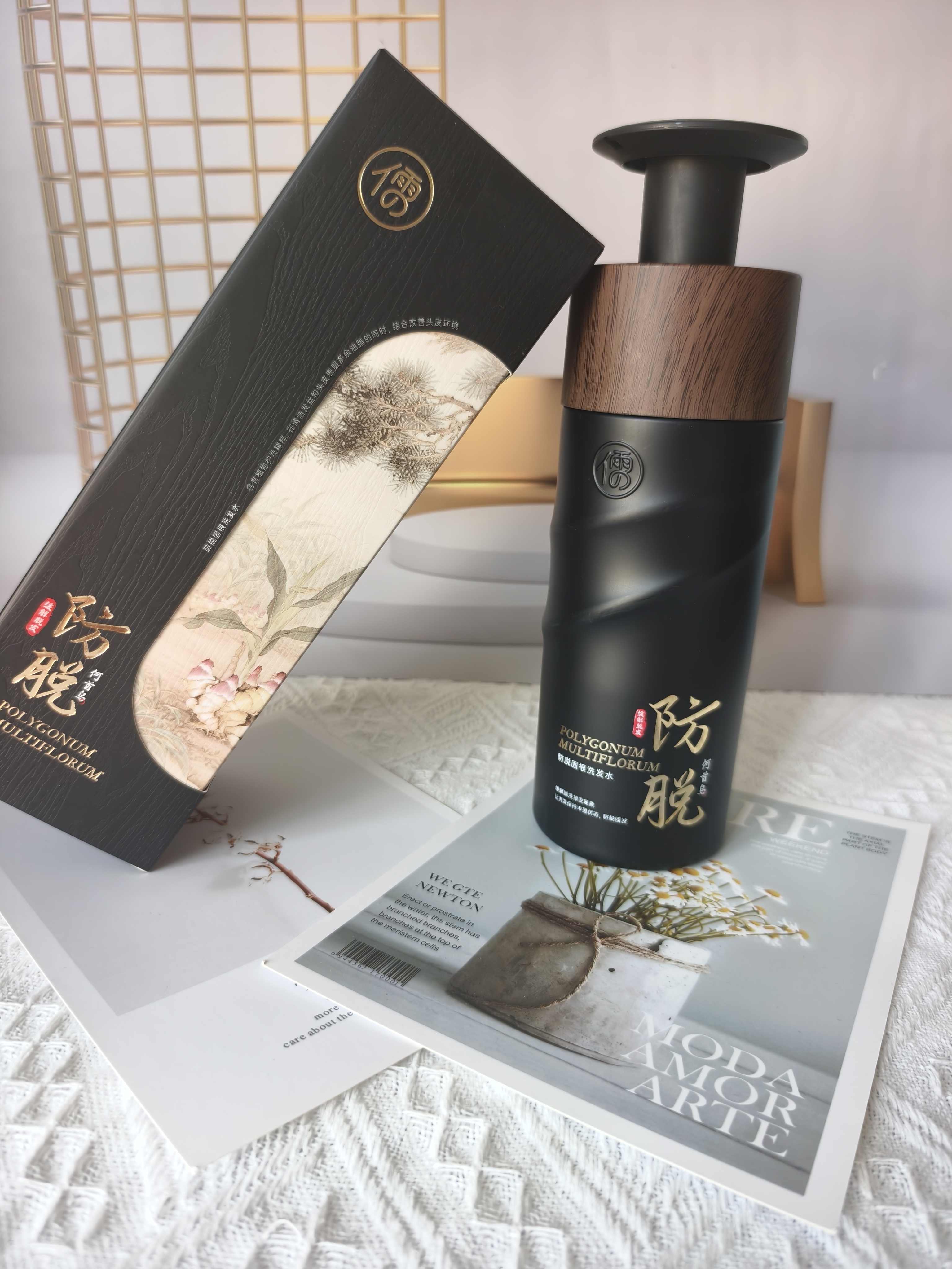儒意（RUYI）生姜侧柏叶防脱固根洗发水育生密发根控油蓬松洗头膏露液 实拍图