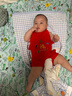 小爱星 肚兜婴儿宝宝连腿护肚子防着凉纯棉护肚五毒端午节夏薄 红肚兜【连腿五毒红】 大号【建议6-15月】 实拍图
