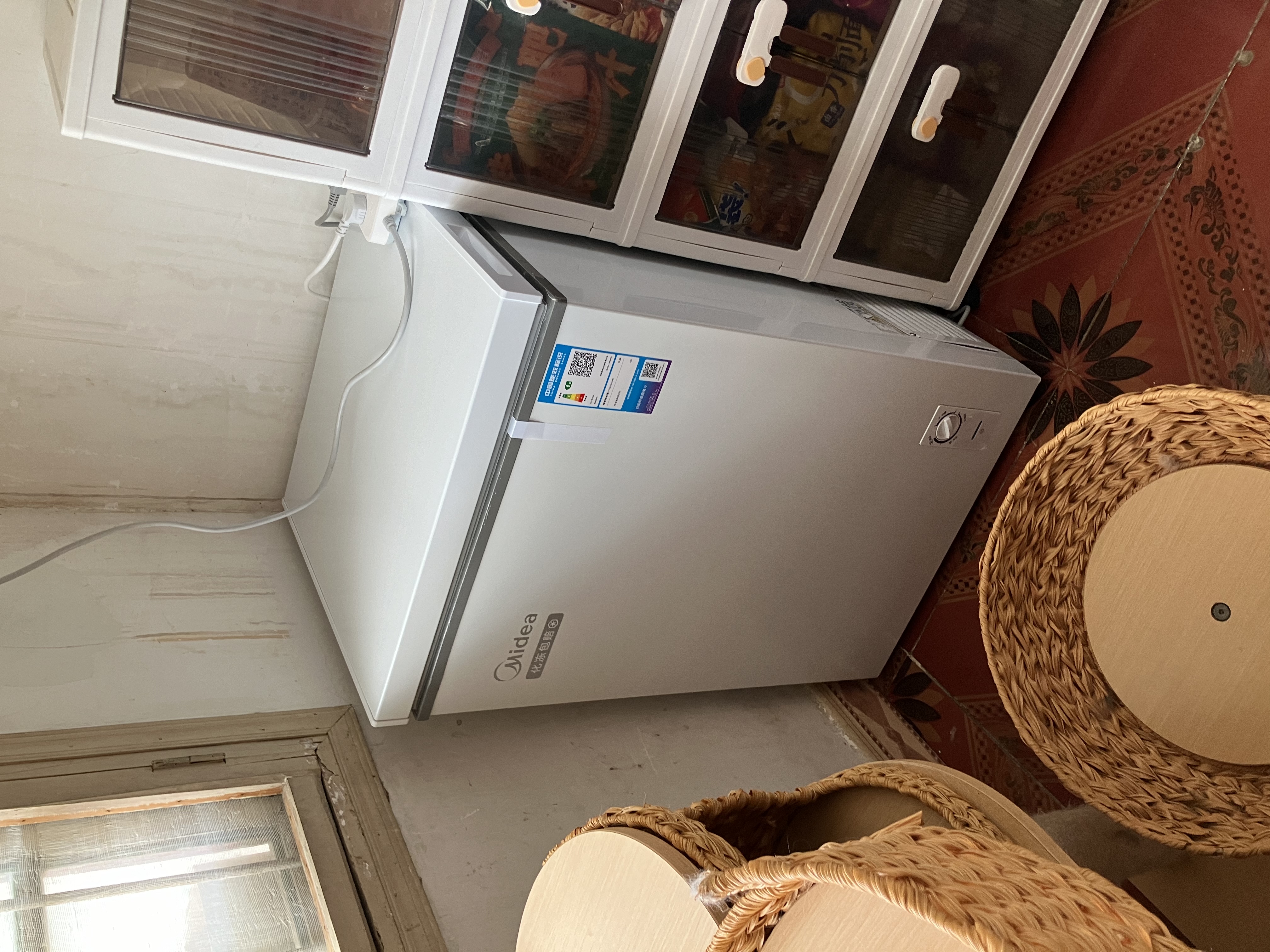 美的（Midea）100升家用减霜80%非无霜一级能效【PCM合金白内胆】冰柜冷藏冷冻冷冻柜KMF系列升级款国家补贴 100L 【减霜PCM内胆】 实拍图