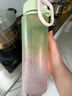 膳魔师（THERMOS）Tritan塑料运动水杯男女士便携水壶车载儿童水杯生日礼物TESD 【热卖色】甜心芭乐  附背带+挂件 700ml 实拍图