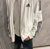 adidas情侣款复古风梭织立领夹克外套男女秋季阿迪达斯官方三叶草 实拍图