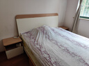 全友（QUANU）家居奶油芝士系列双人床小户型家用主卧室齐边大床含床垫组合家具 【高脚款 | 升级实木排骨架】单床+床头柜*2 1.5x2米 实拍图