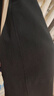 哥弟（GIRDEAR）女装高腰裤子经典四面弹小黑裤轻职场女裤休闲裤微喇裤1100288 黑色 L 4码(106-115斤) 实拍图