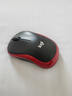 罗技（Logitech）M185鼠标 无线鼠标 办公鼠标 对称鼠标 黑色红边 带无线2.4G接收器 实拍图