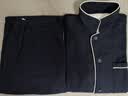 MUJI男式无侧缝双层纱织睡衣家居服 深藏青色6A XL 实拍图