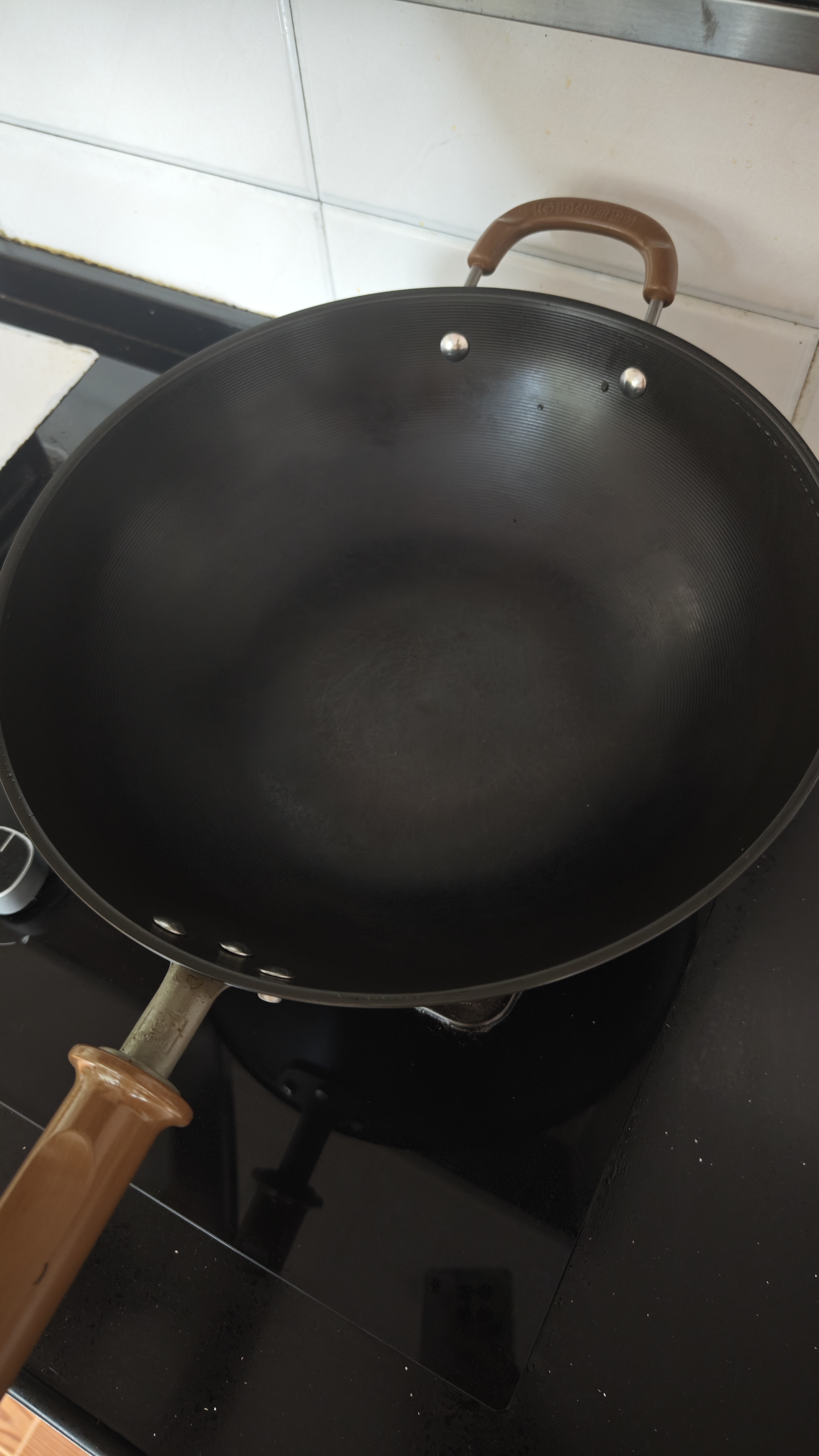 康巴赫【发布会新品】钛香铁锅炒锅无涂层炒菜不粘锅家用电磁炉燃气通用 【365天生锈包换】炒锅+不锈钢铲 34cm 钛+铁熔炼技术丨超强防锈丨一级不粘 实拍图