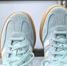 adidas「T头鞋」BARREDA板鞋德训鞋男女阿迪达斯轻运动 薄荷绿/汉玉白/树脂黄   42 实拍图