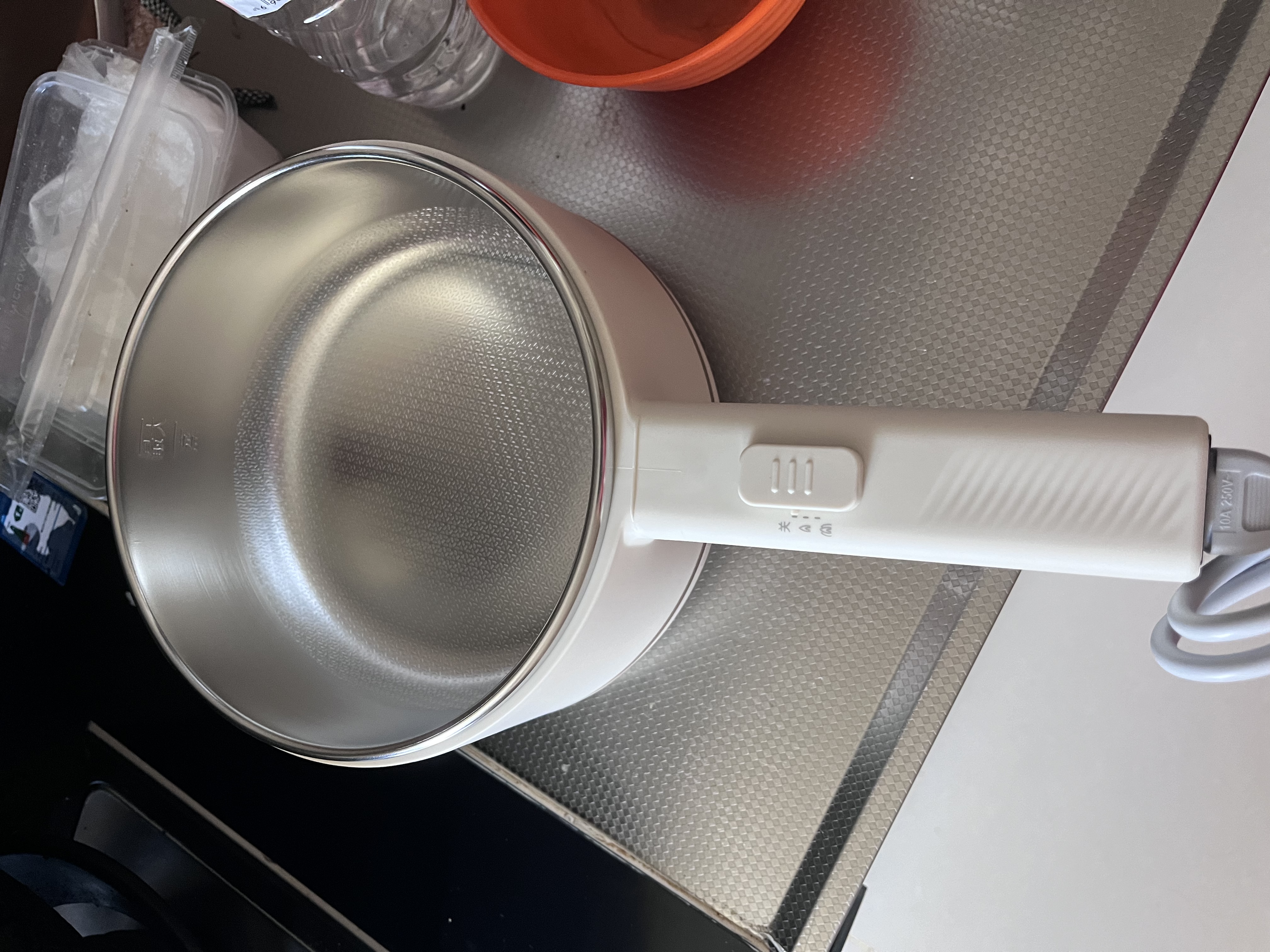 美的（Midea）电煮锅 小电锅 不锈钢0涂层电热锅 宿舍小锅多功能锅 1.6L学生寝室一体泡面小火锅XZC2017G 配蒸笼 实拍图