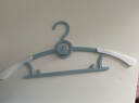 柏苑 伸缩儿童衣架多功能婴儿衣挂新生儿衣撑宝宝晾衣架小孩衣架子 升级连挂款-希奈蓝 20个 实拍图