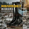 胜丽 雨鞋高筒防水鞋户外雨天耐磨胶鞋不易滑雨靴黑色44码 1双 实拍图