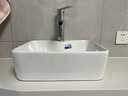 欧贝洁（OUBBJIE）小尺寸台上盆洗脸盆陶瓷洗手盆方形台盆圆形卫生间家用水盆小型 8006B（410*310）+下水-不含龙头 实拍图