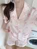 LULU CARTER浅粉kitty真丝睡衣2026夏季新款女款薄款带胸垫短袖四件套礼盒装 粉色Kitty-短袖短裤  [关注店铺赠送发圈] M 建议 80-100斤 实拍图