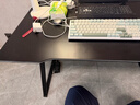 甄严选电脑桌台式电竞桌椅套装组合桌子办公家用桌学习桌书房书桌写字桌 【黑架+黑碳纤纹面】单桌120*70 实拍图