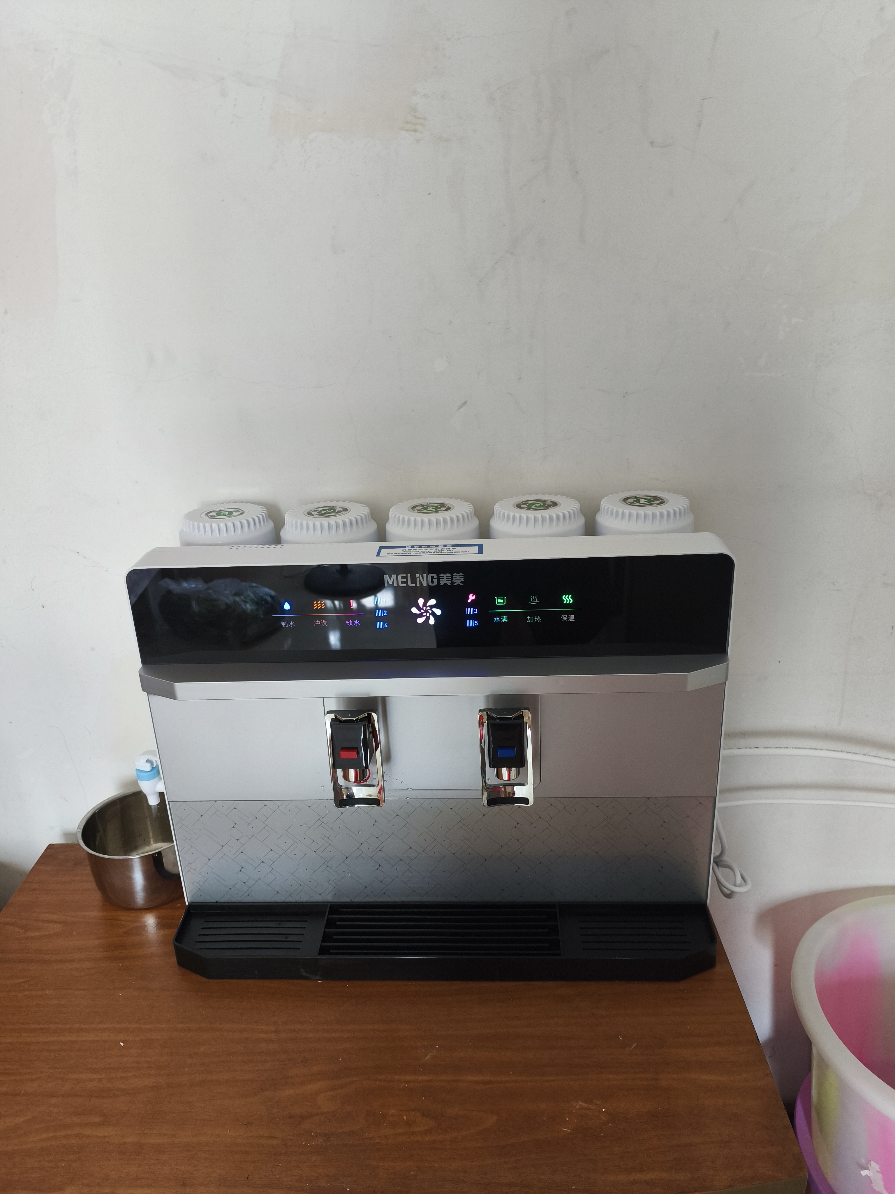 美菱（MeiLing）净水器加热直饮一体机家用RO反渗透净水器通用滤芯壁挂净饮机0阻垢剂厨房自来水过滤器 自己安装 银色 净水加热语音播报 实拍图