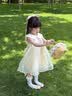 G.duck童装女童连衣裙夏季2026新款公主裙儿童裙子夏天蝴蝶结网纱蓬蓬裙 2409米白色 110 尺码4~5岁【100-110cm】 实拍图