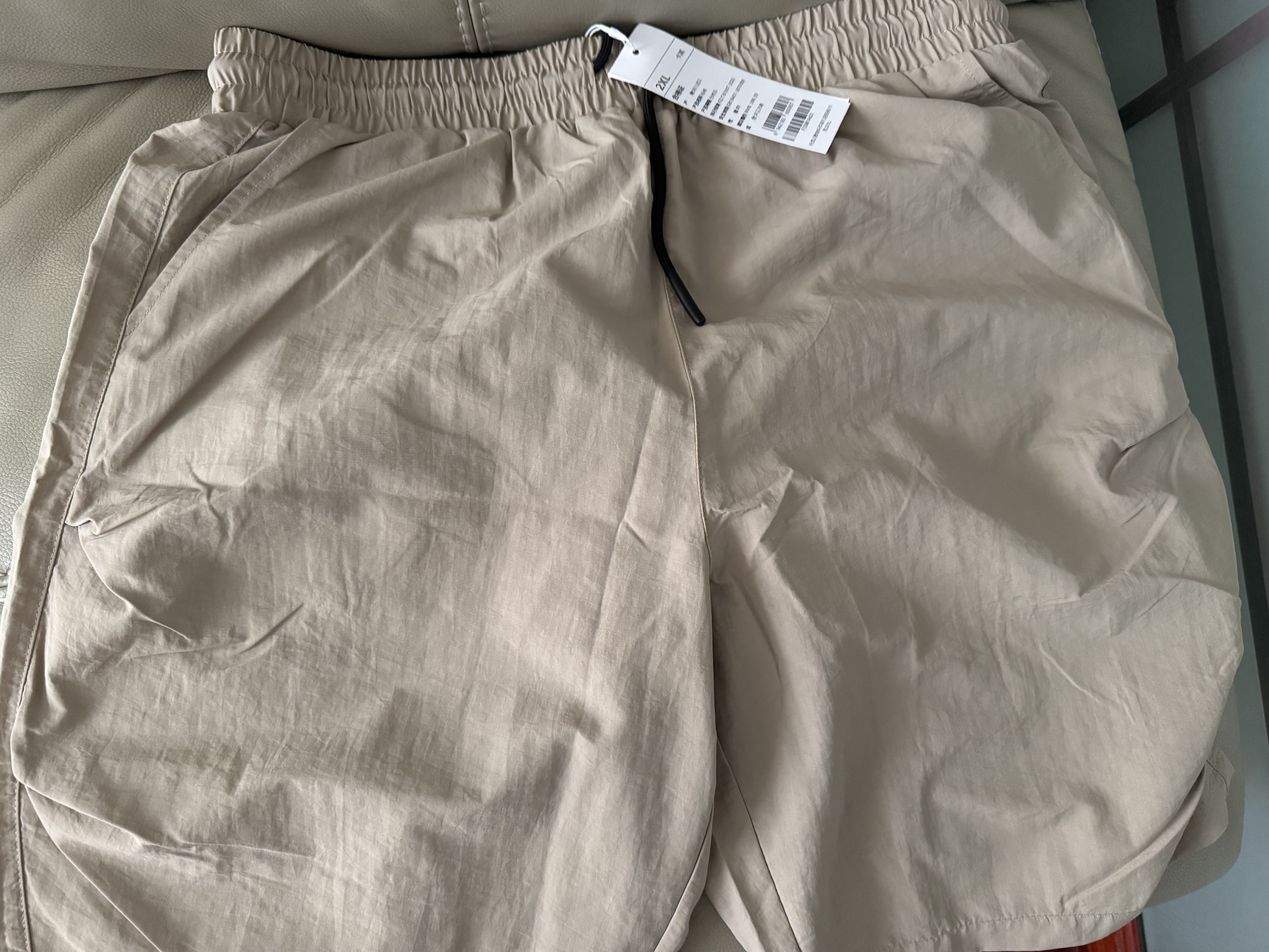 凡客诚品（VANCL）工装短裤男夏季户外凉感运动裤男士简约休闲机能五分裤 卡其 2XL 实拍图