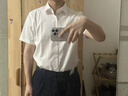 罗蒙（ROMON）短袖衬衫男士2026夏季凉感棉质上衣商务休闲正装白衬衣MQ21白色40 实拍图