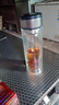 【京东物流配送】高硼硅双层玻璃杯大容量泡茶杯水杯子茶水分离杯 【双层加厚】茶杯350ml1只 实拍图
