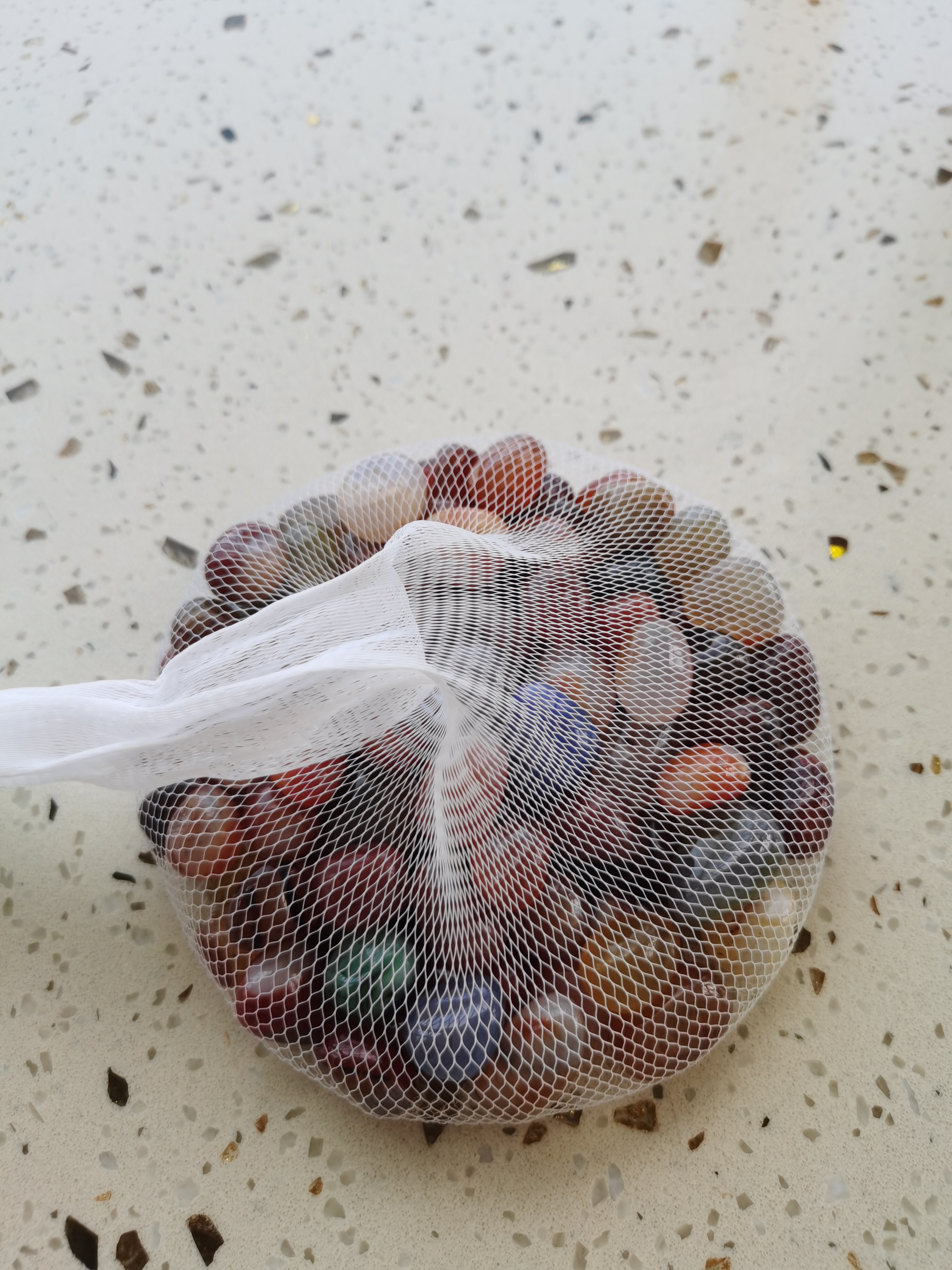 南京雨花石原石水培鹅卵石多肉铺面鱼缸盆栽七五彩小石头 彩雨花圆1.4-2.0Cm(一斤) 实拍图