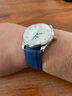 积优（JEAYOU）轻便运动表带橡胶表带适用浪琴康卡斯万国欧米茄海马300沛纳海宝珀百年灵帝舵豪利时万宝龙手表带 蓝色 21mm 针扣 实拍图