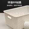 名创优品（MINISO）格纹仿藤编收纳筐 桌面收纳盒宿舍大号2个装 实拍图