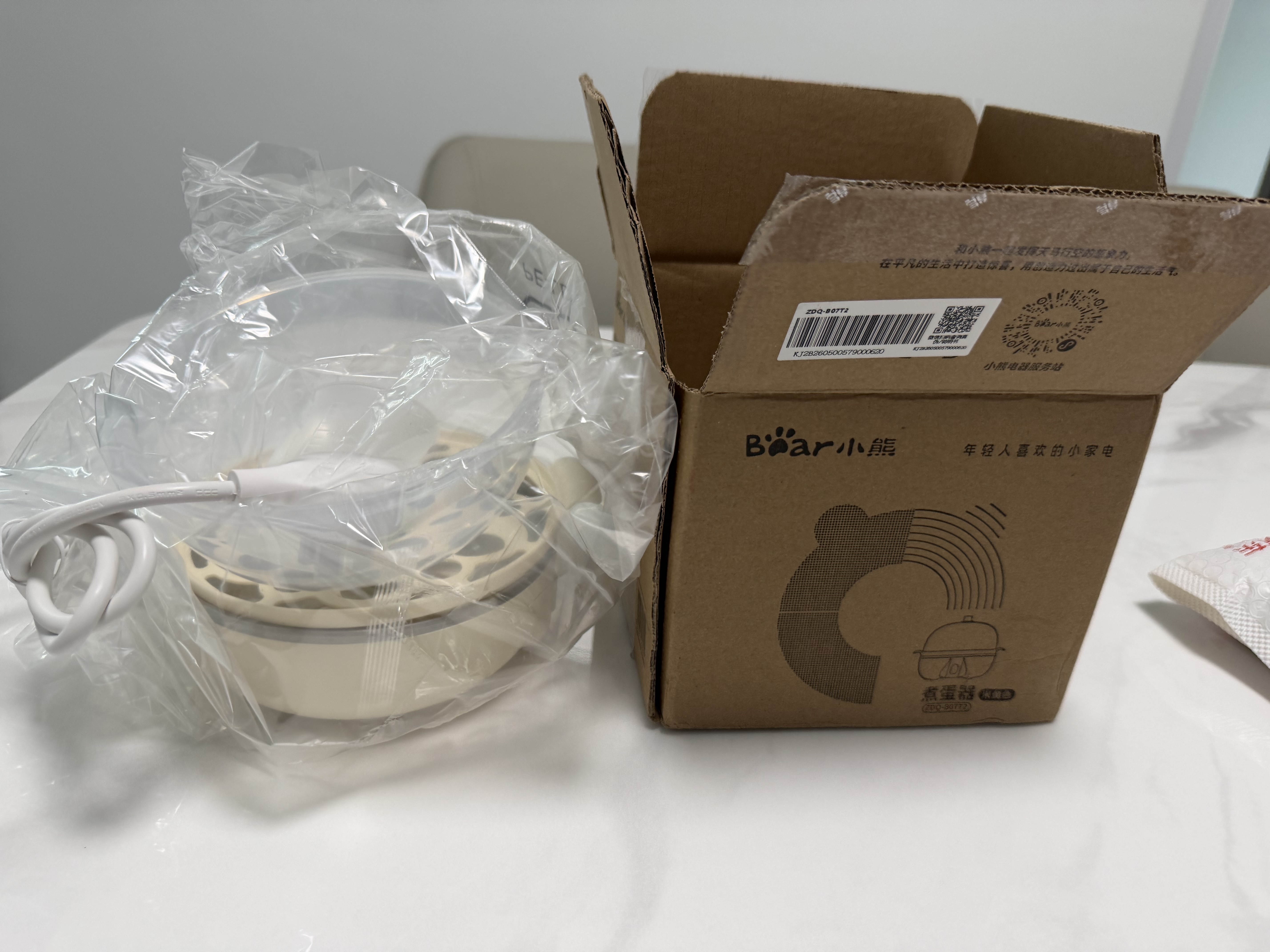 小熊（Bear）煮蛋器蒸蛋器单双层家用高温断电迷你早餐鸡蛋羹蒸鸡蛋器蒸蛋机炖蛋器便携式电蒸锅煮鸡蛋神器 单层 ZDQ-B07T2【无蒸碗】 实拍图