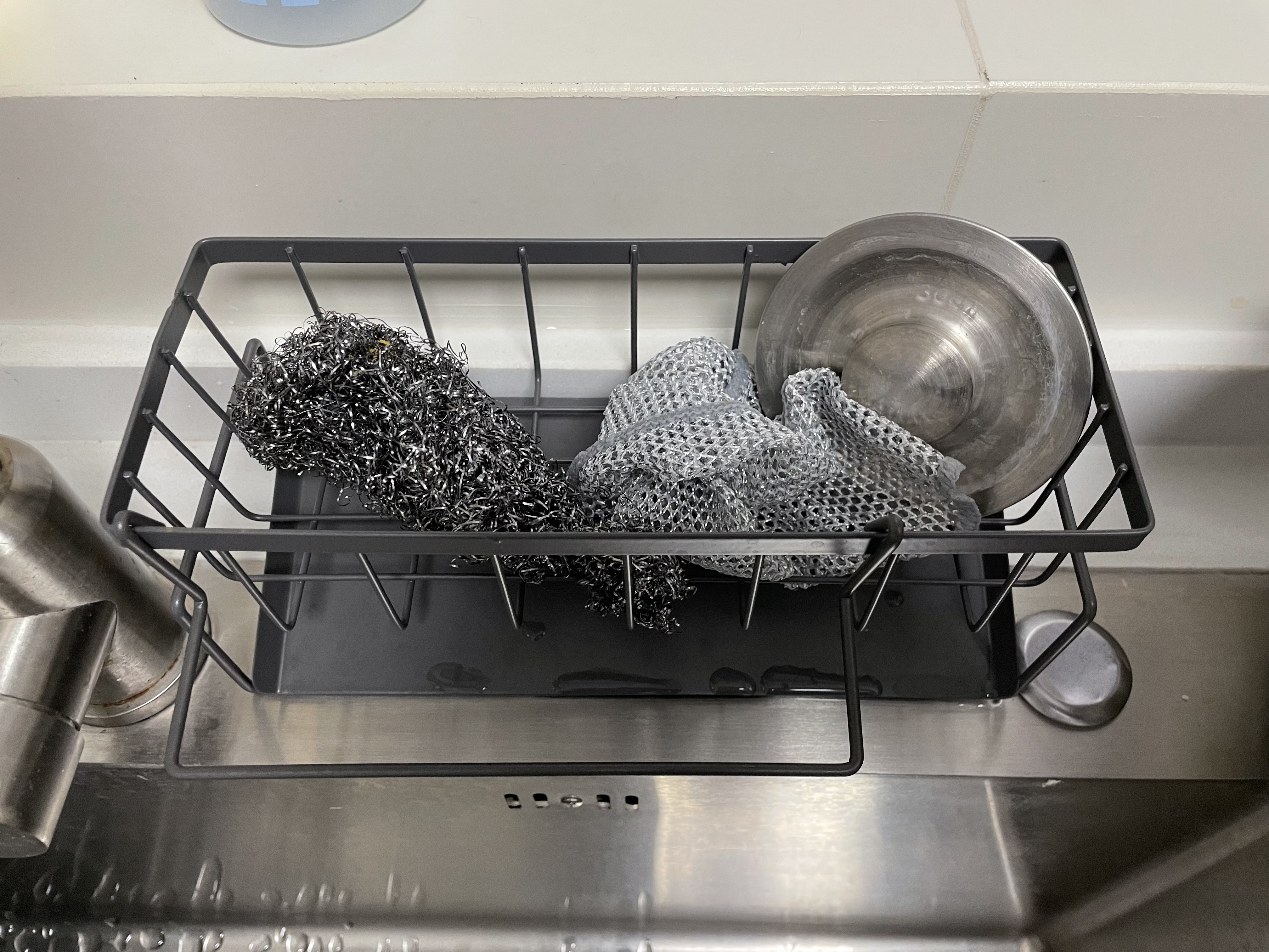 百年正和厨房置物架水槽抹布沥水架台面壁挂收纳架洗碗海绵沥水篮 实拍图