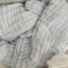全棉时代婴儿浴巾6层水洗纱布浴巾 宝宝纯棉毛巾礼盒 蓝色95*95cm 实拍图