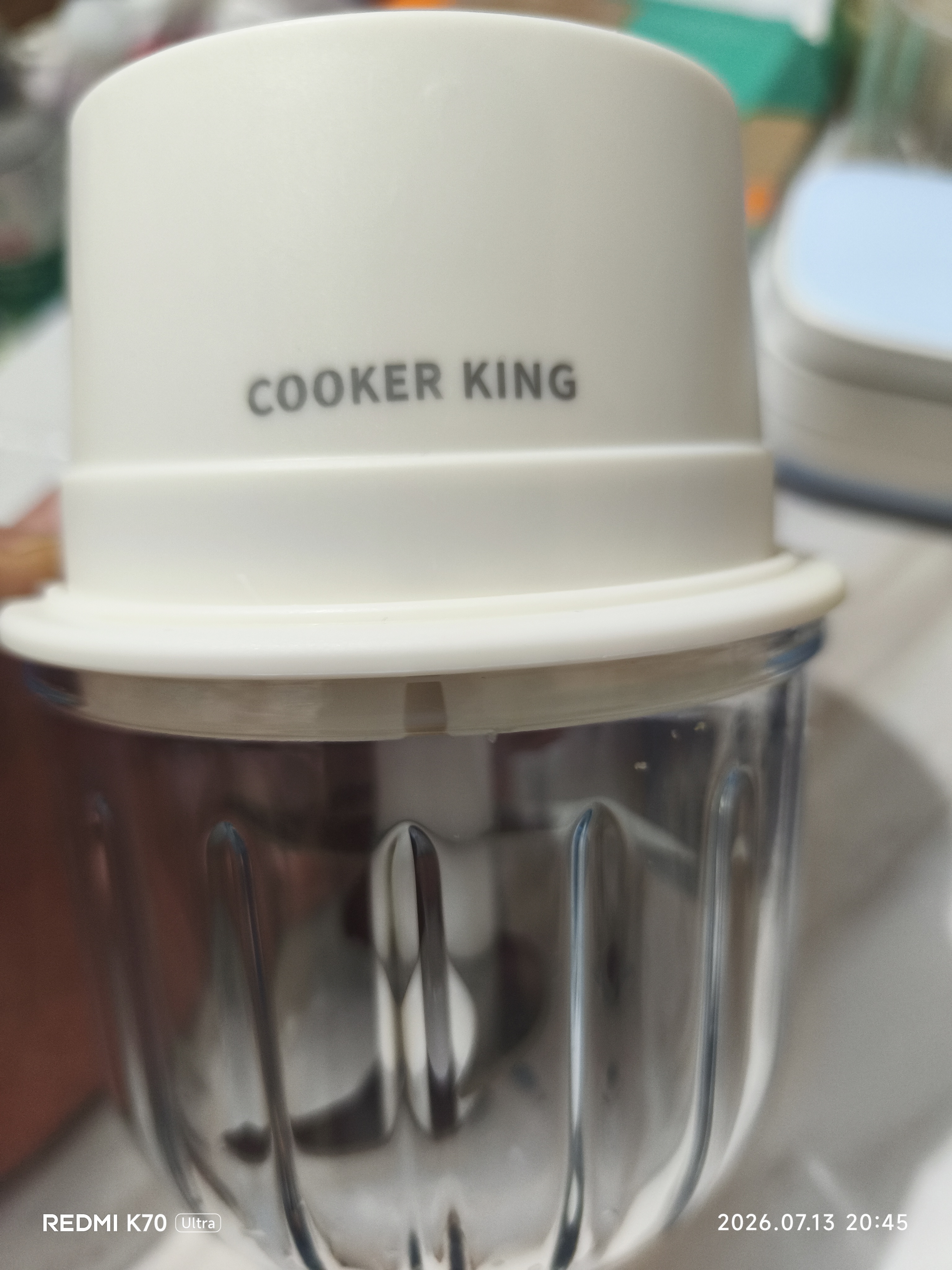 炊大皇电动打蒜器小型绞肉机捣蒜器6叶刀片玻璃杯蒜泥神器辅食搅碎 实拍图