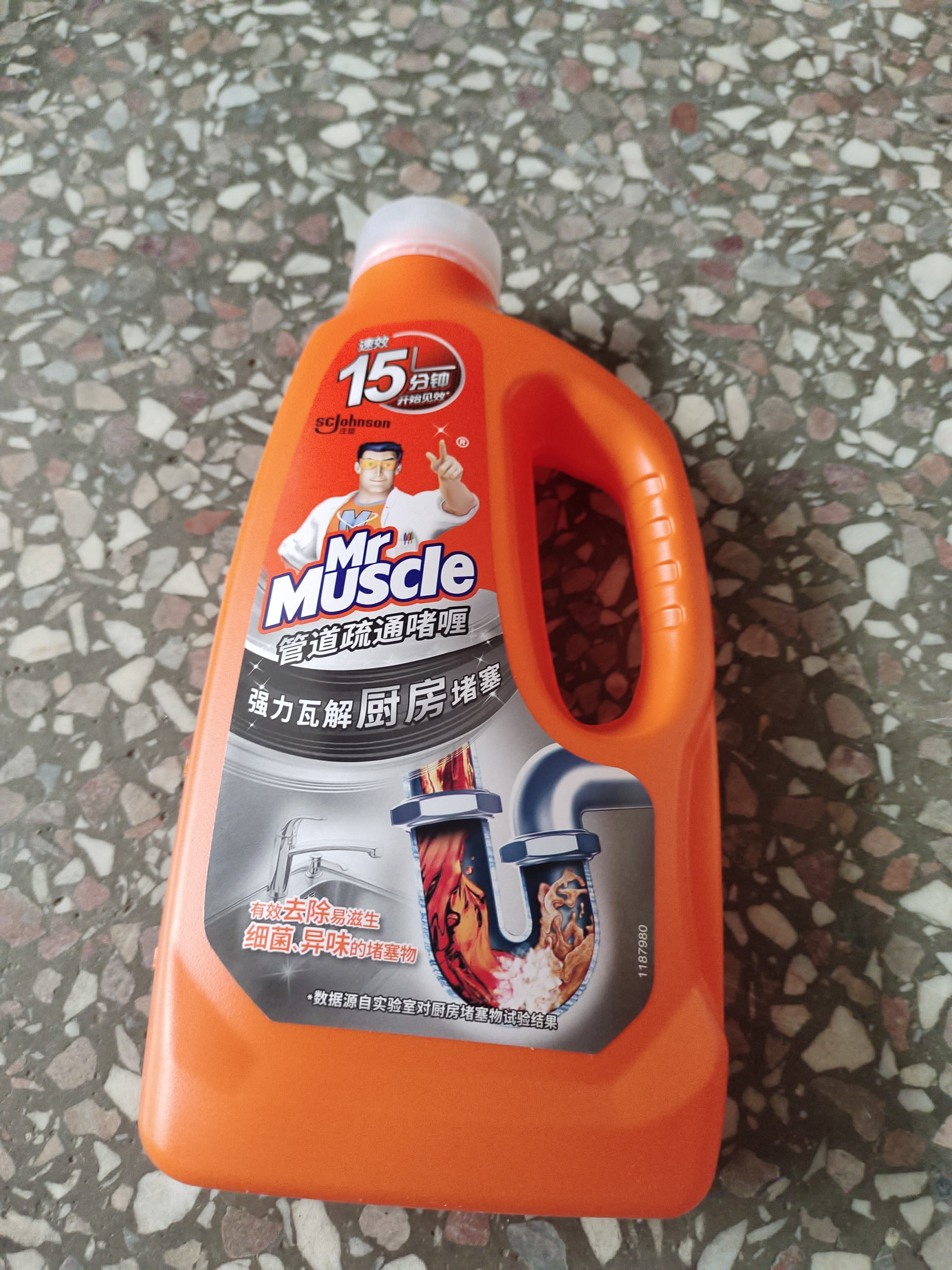 威猛先生（Mr Muscle）管道速效疏通啫喱 强力瓦解厨房堵塞 960ml 实拍图