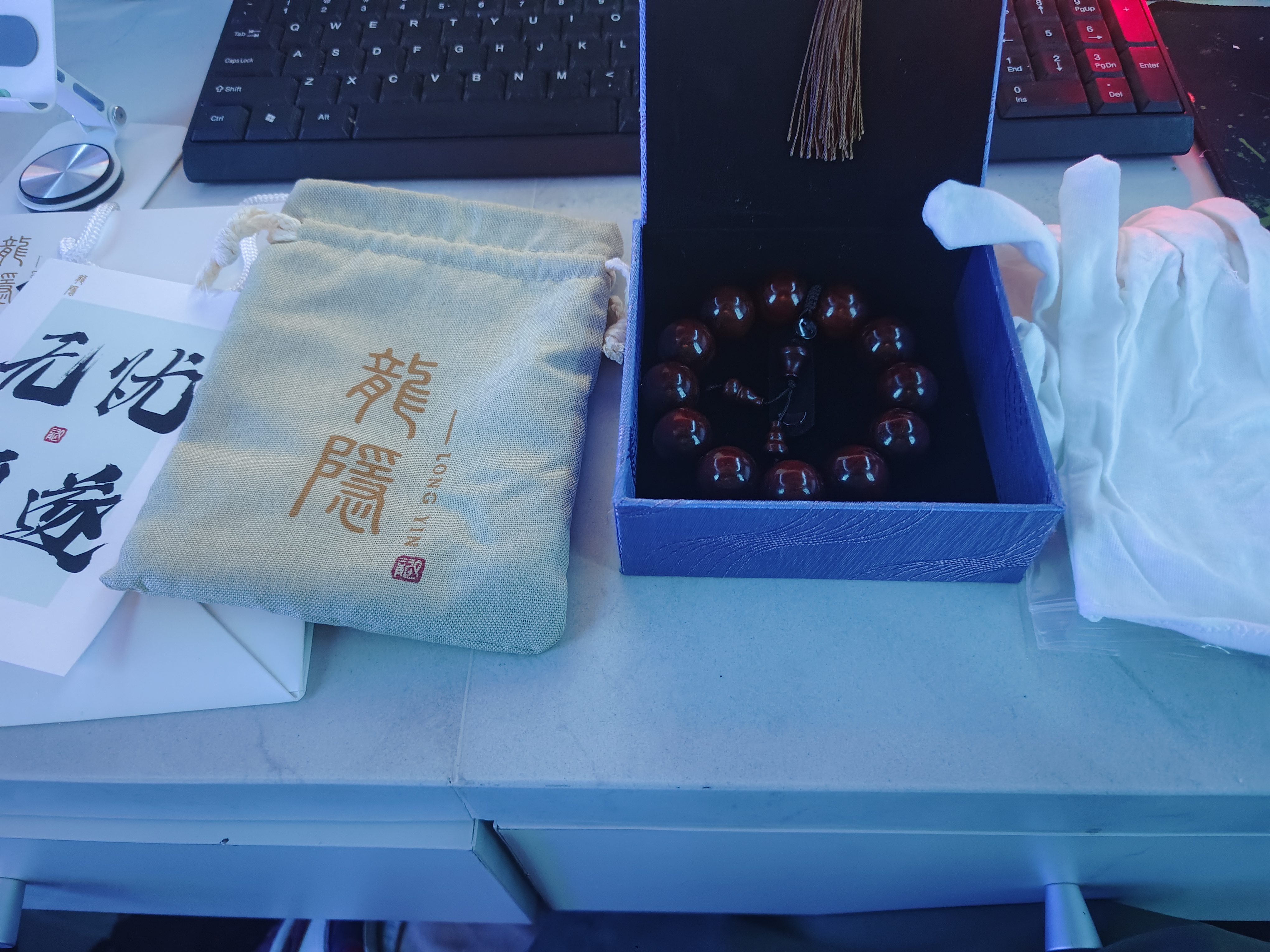 龍隐正宗小叶紫檀手串男士佛珠文玩念珠子正品高端檀香木转运珠情侣 臻品带金星丨20mm 实拍图