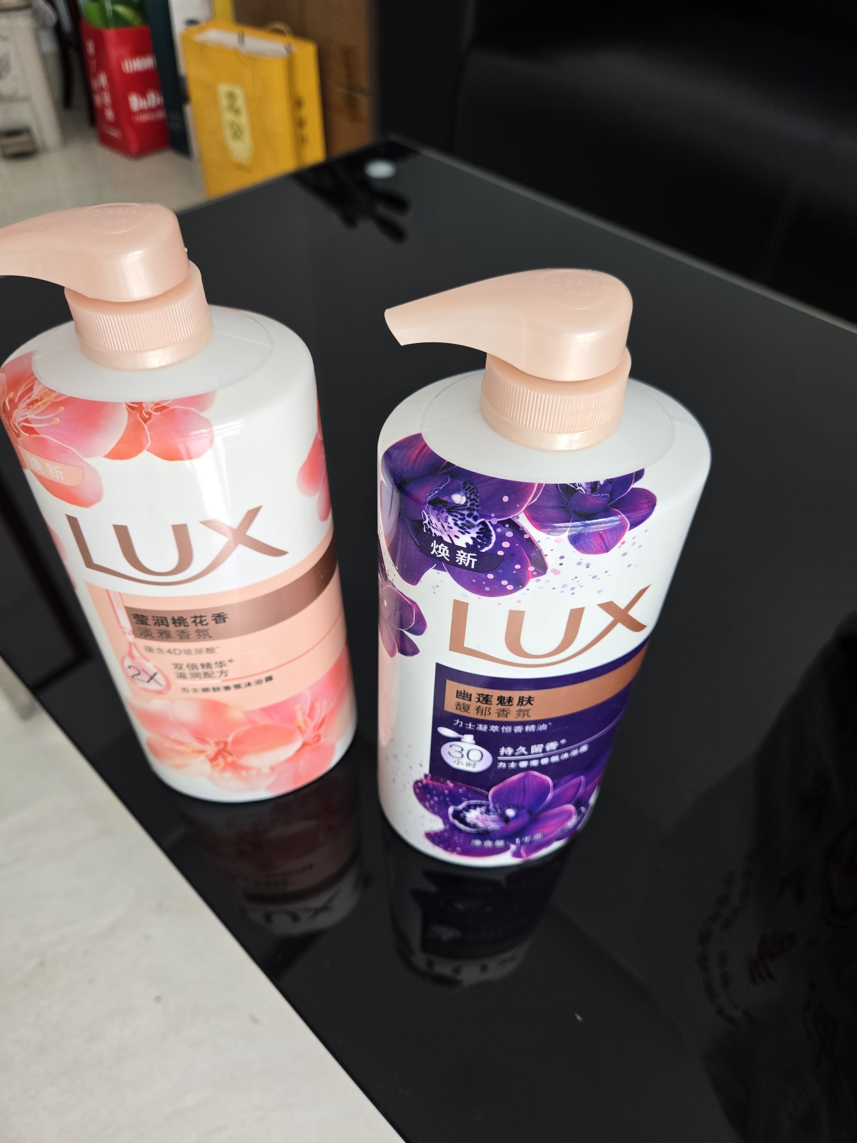 力士（LUX）精油香氛沐浴露幽莲1kg+桃花1kg送补充装470g家庭装持久留香 实拍图