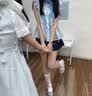 蝴蝶结袜子女jk中筒夏季薄款ins蕾丝少女白色甜美花边长袜仙女袜 每款各一双【5双装】 均码 蕾丝花边JK少女 实拍图