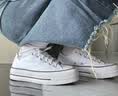 匡威（Converse）All Star Lift夏季经典厚底鞋小白鞋帆布鞋560251C 560251C/白色 （推荐选大半码） 36.5 实拍图