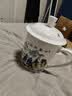 陶相惠骨瓷茶杯大容量家用喝水杯子带盖办公室泡茶杯新中式茶杯陶瓷杯子 实拍图