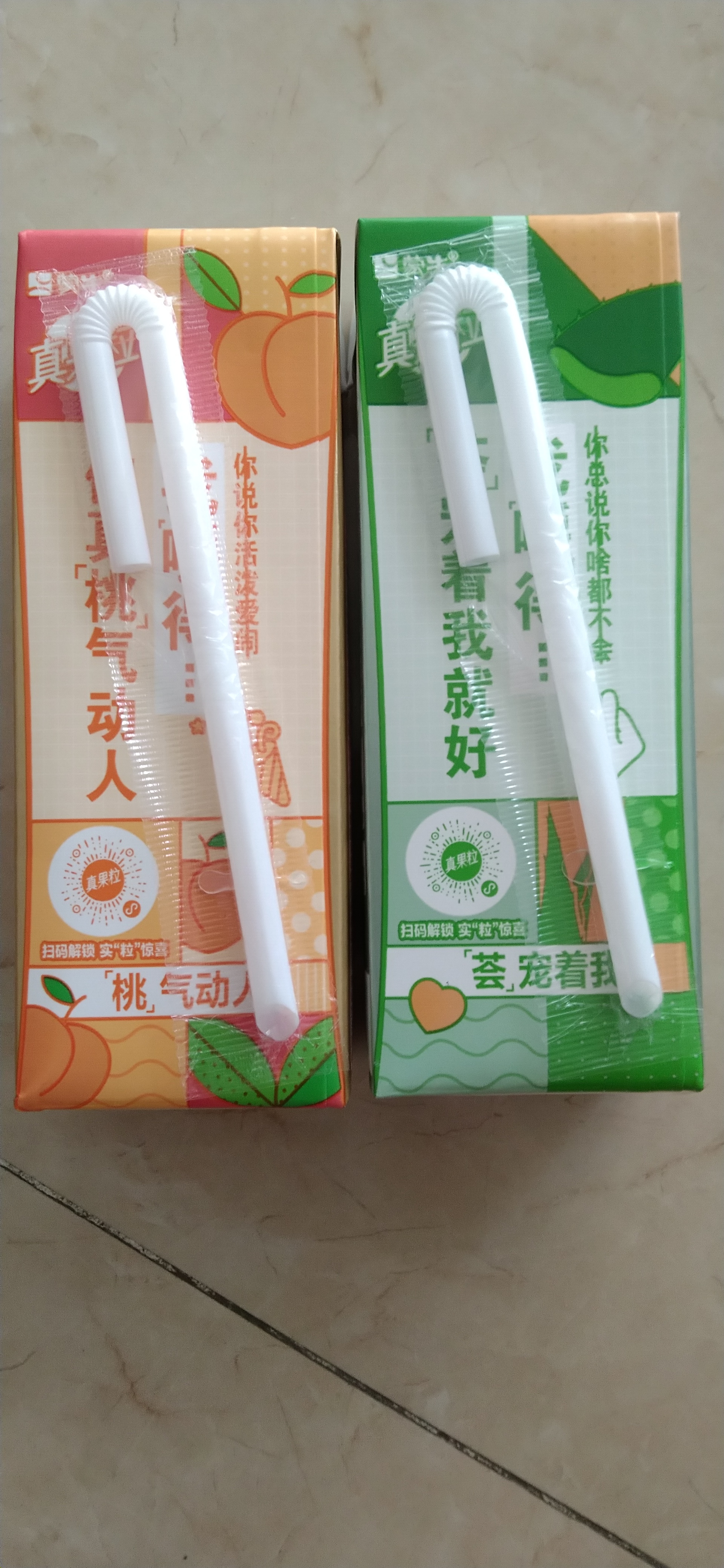 蒙牛真果粒果缤纷多口味草莓芦荟椰果黄桃果粒牛奶饮品250g*24盒 礼盒 实拍图