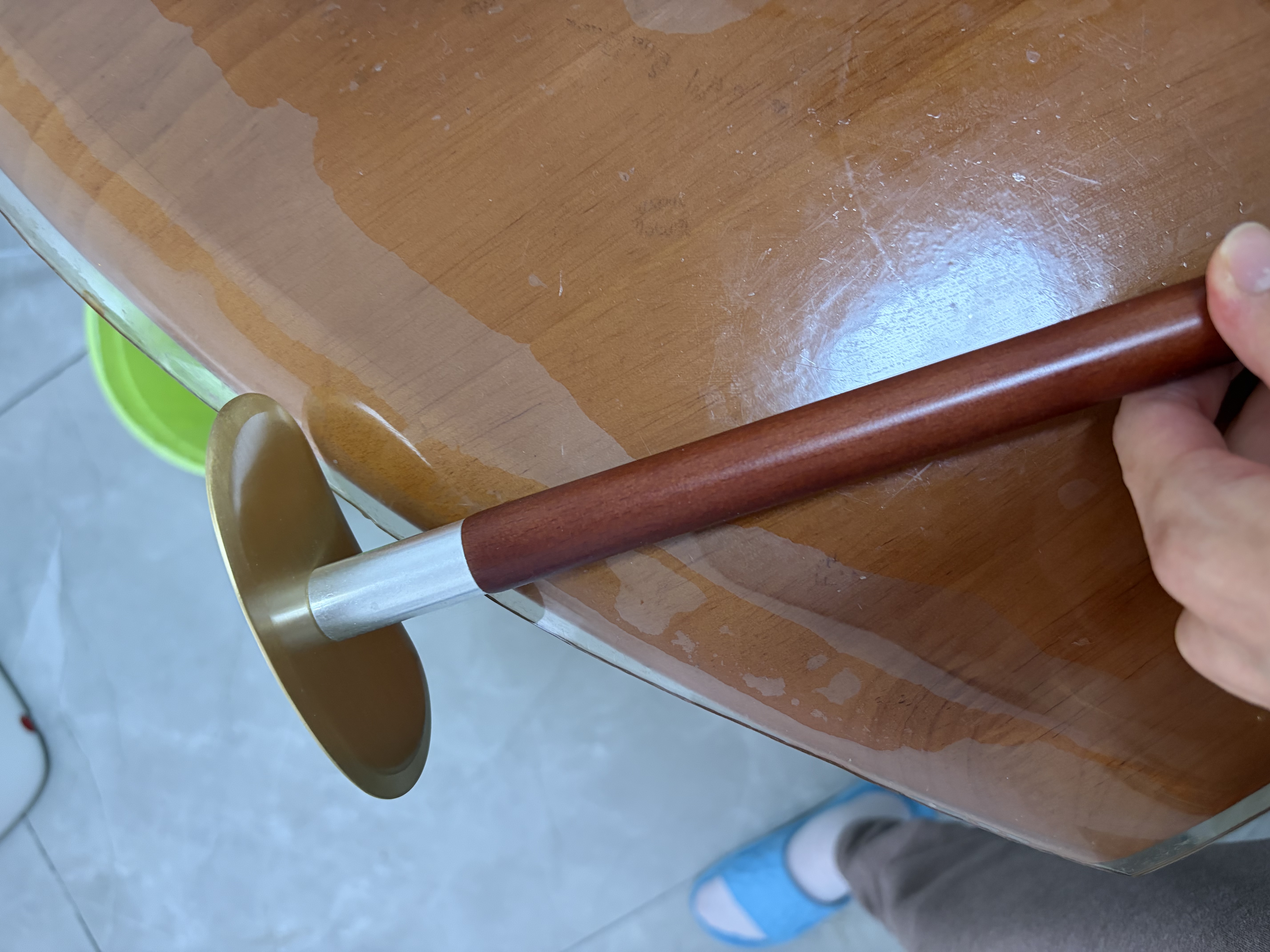 御道黄铜太极刮痧板全身通用加长手柄背部肩部自己刮痧后背神器 实拍图