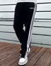 adidas情侣款休闲运动裤男女春季阿迪达斯官方轻运动 黑色/白色   M 实拍图