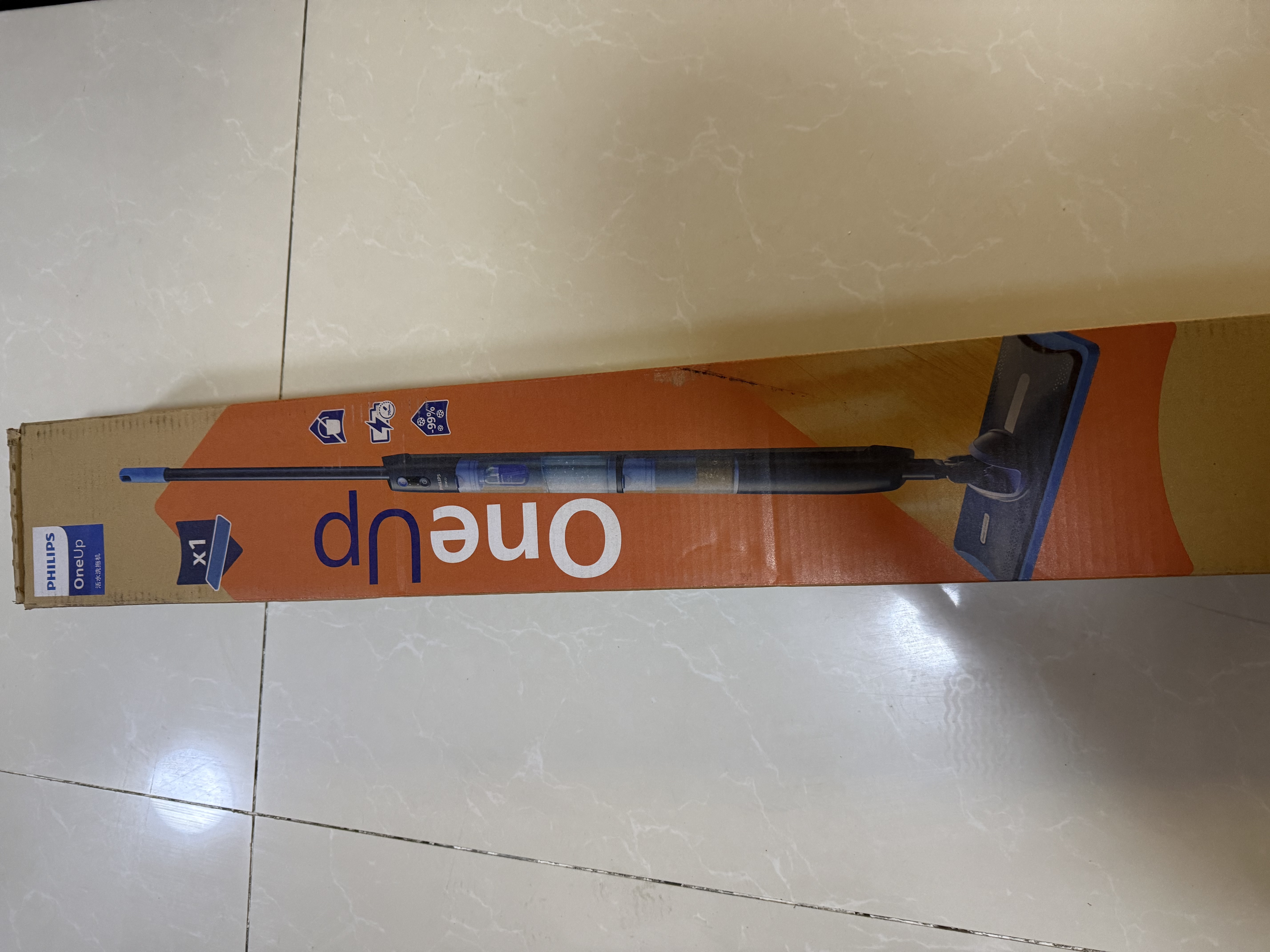 飞利浦（PHILIPS）无线智能洗地机 OneUp活水洗拖一体机 家用电动拖把 扫地机擦地拖地机 洗拖一体 净污分离XV5113 实拍图