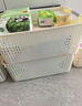 名创优品同款 杂物收纳筐塑料桌面收纳盒厨房橱柜零食玩具整理筐 奶油色高款特大号 36.5 * 25.5 * 14 实拍图