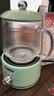 养生壶烧水壶热水壶养生烧水壶煮茶壶煮茶器泡茶壶一体机全自动玻璃小家用 【奶油绿】 0.6L 普通装机械款 实拍图