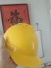 伟光ABS安全帽  V型新国标透气款 防砸耐穿刺 Y型下颏带工地建筑头盔 黄色旋钮式 实拍图