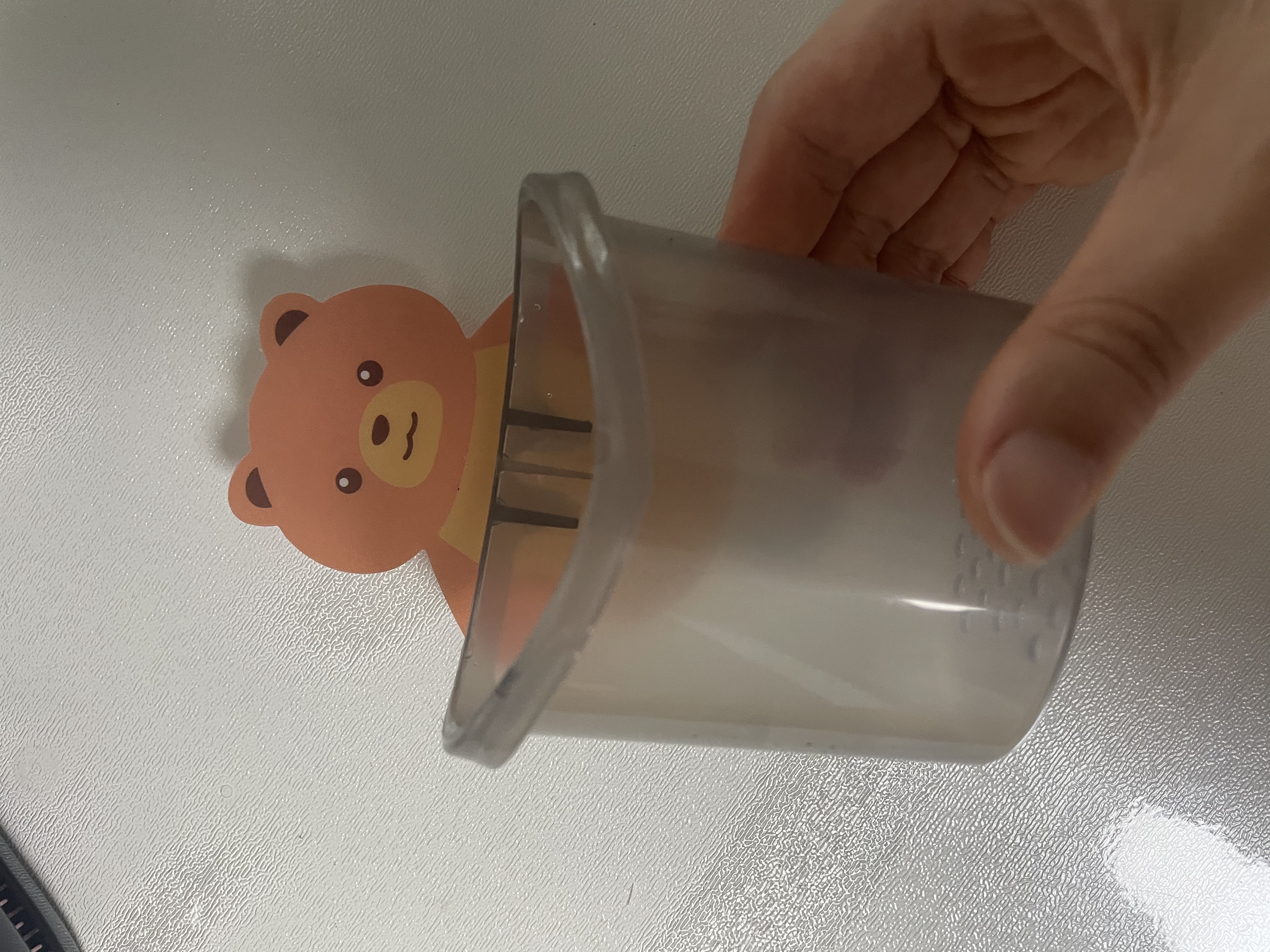 【京东物流】电动牙刷剃须刀收纳卫生间厕所厨房滤水收纳架小熊可爱卡通 【升级款】透明灰-1个装 实拍图