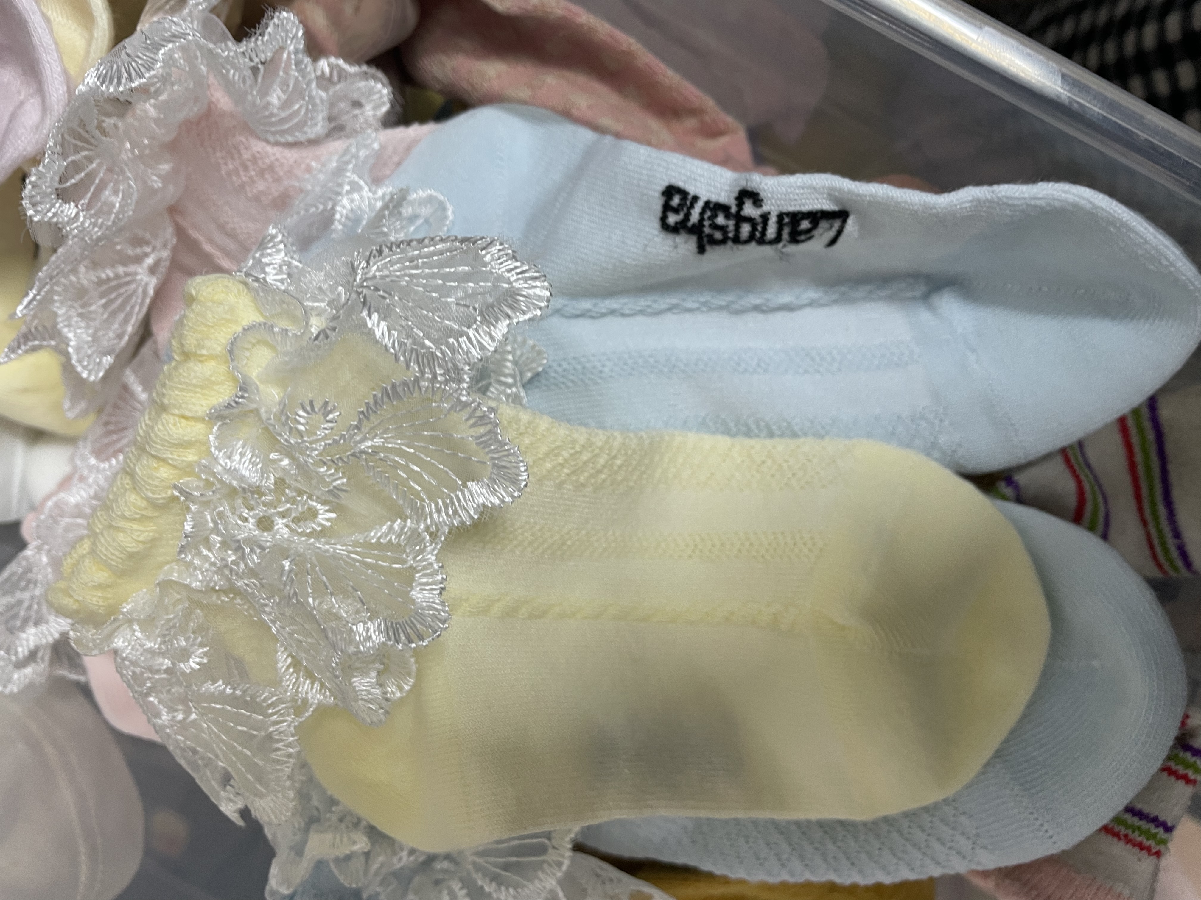 浪莎儿童袜子女童夏季薄款蕾丝花边舞蹈袜可爱百搭公主袜 五色各一 实拍图